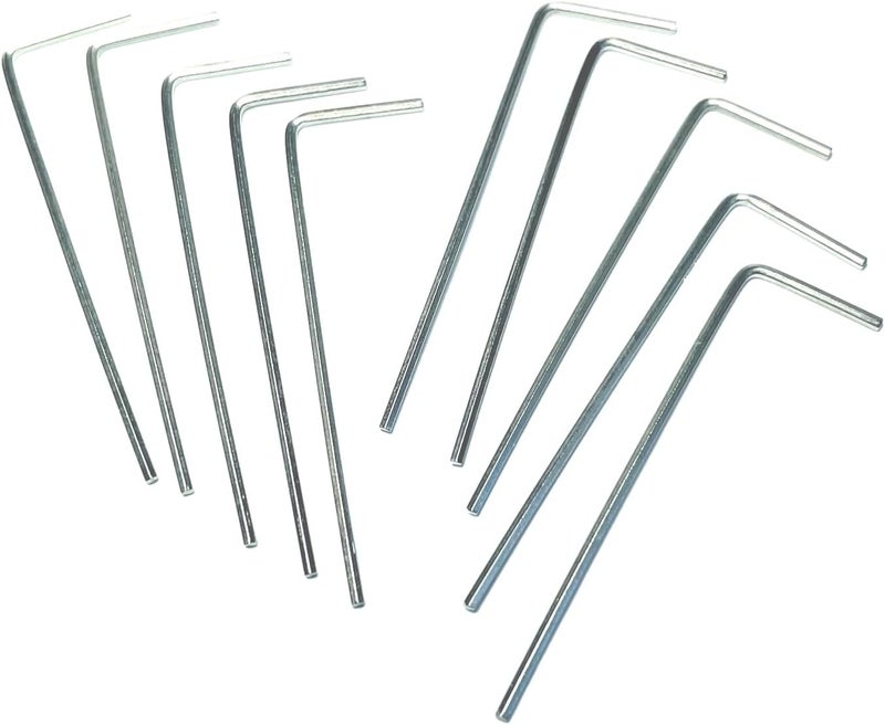 ZDingTech 10pcs 0.035 Allen Wrench sets,0.035 inch Hex Key set,allen Door Key L Shaped hex wrench set with Long Arm-Silver - Image 1